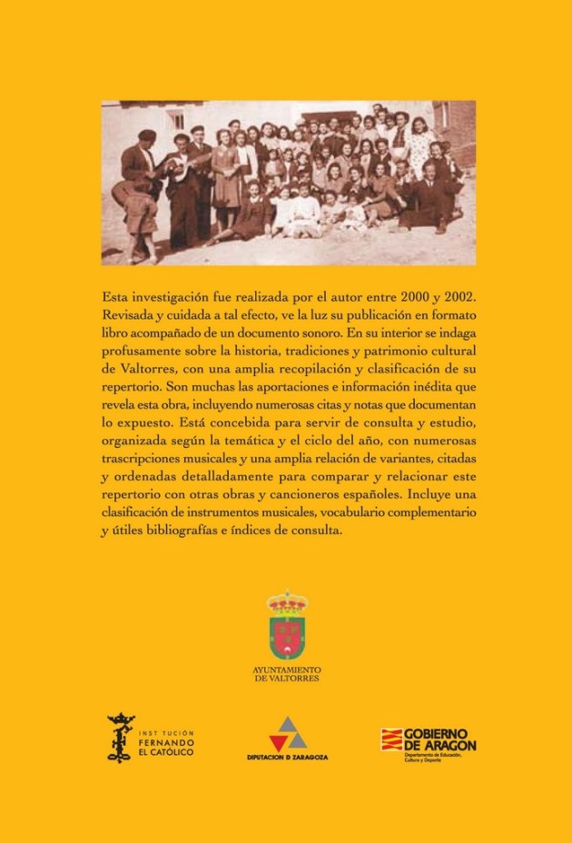 Contraportada "Valtorres. Música y Tradición"